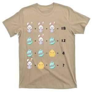 Order Of Operations Quiz Math Teacher Easter Chicken Rabbit T-Shirt