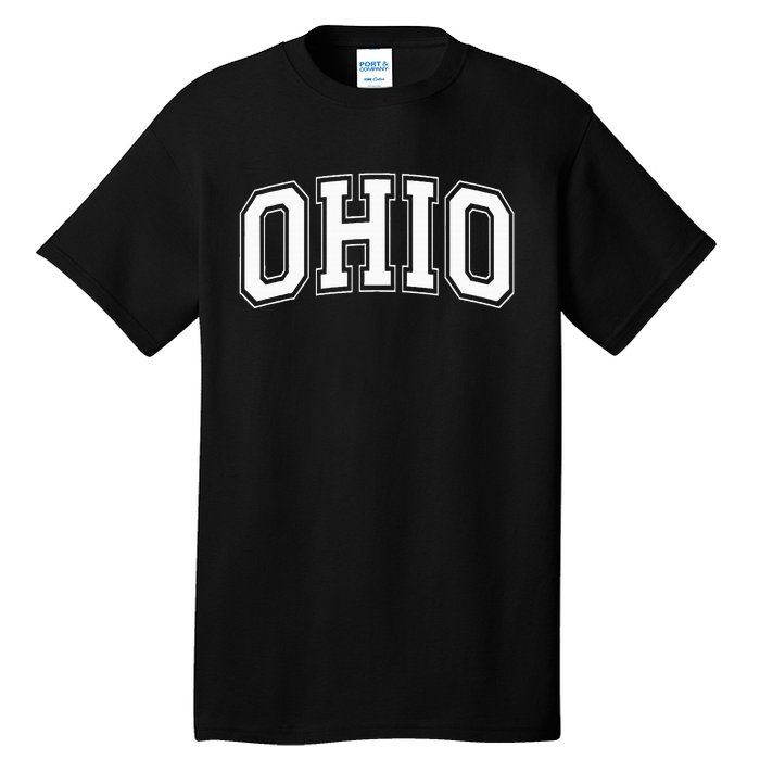 Ohio Oh Ohioan White Text Tall T-Shirt