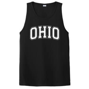 Ohio Oh Ohioan White Text PosiCharge Competitor Tank