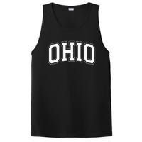 Ohio Oh Ohioan White Text PosiCharge Competitor Tank