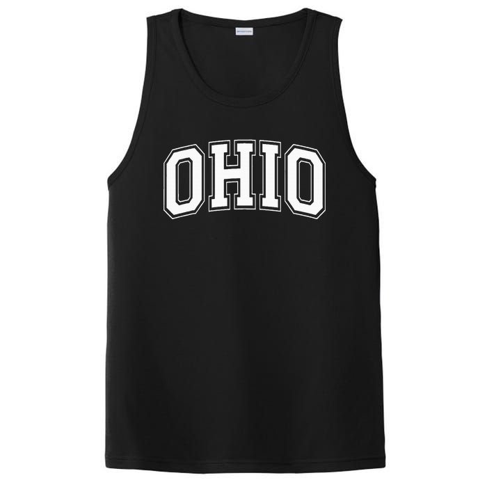 Ohio Oh Ohioan White Text PosiCharge Competitor Tank