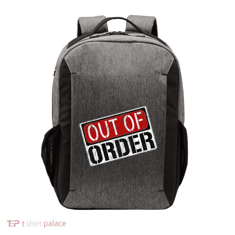 Out Of Order Sign Funny Vector Backpack