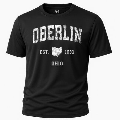 Oberlin Ohio Oh Vintage Athletic Sports Design Cooling Performance Crew T-Shirt