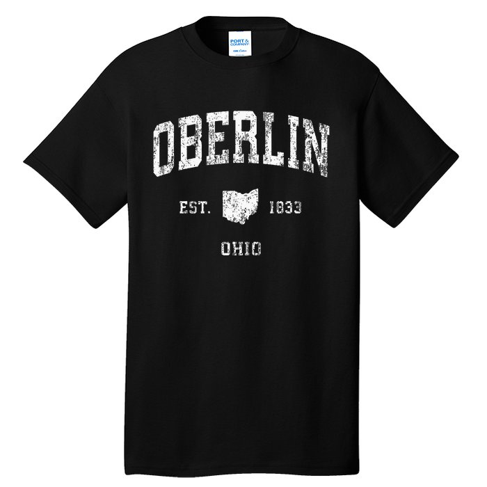 Oberlin Ohio Oh Vintage Athletic Sports Design Tall T-Shirt