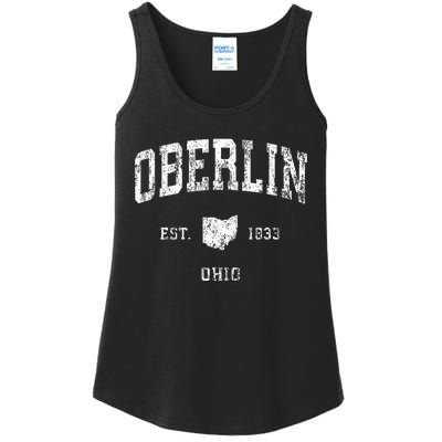 Oberlin Ohio Oh Vintage Athletic Sports Design Ladies Essential Tank