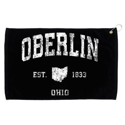 Oberlin Ohio Oh Vintage Athletic Sports Design Grommeted Golf Towel