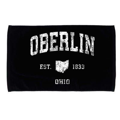 Oberlin Ohio Oh Vintage Athletic Sports Design Microfiber Hand Towel