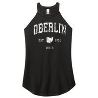 Oberlin Ohio Oh Vintage Athletic Sports Design Women's Perfect Tri Rocker Tank