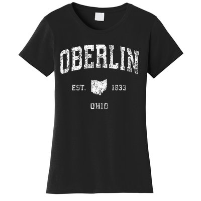 Oberlin Ohio Oh Vintage Athletic Sports Design Women's T-Shirt