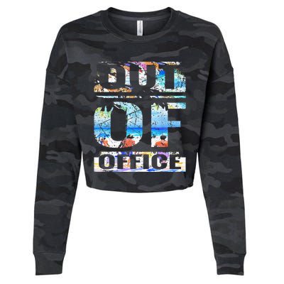 Out Of Office Vacation and Retirement Cropped Pullover Crew