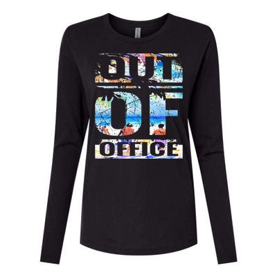 Out Of Office Vacation and Retirement Womens Cotton Relaxed Long Sleeve T-Shirt