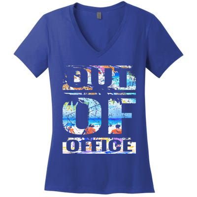 Out Of Office Vacation and Retirement Women's V-Neck T-Shirt