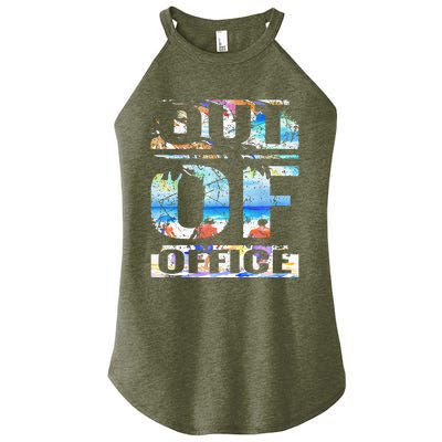 Out Of Office Vacation and Retirement Women's Perfect Tri Rocker Tank