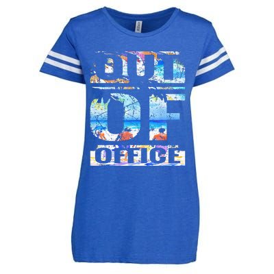 Out Of Office Vacation and Retirement Enza Ladies Jersey Football T-Shirt