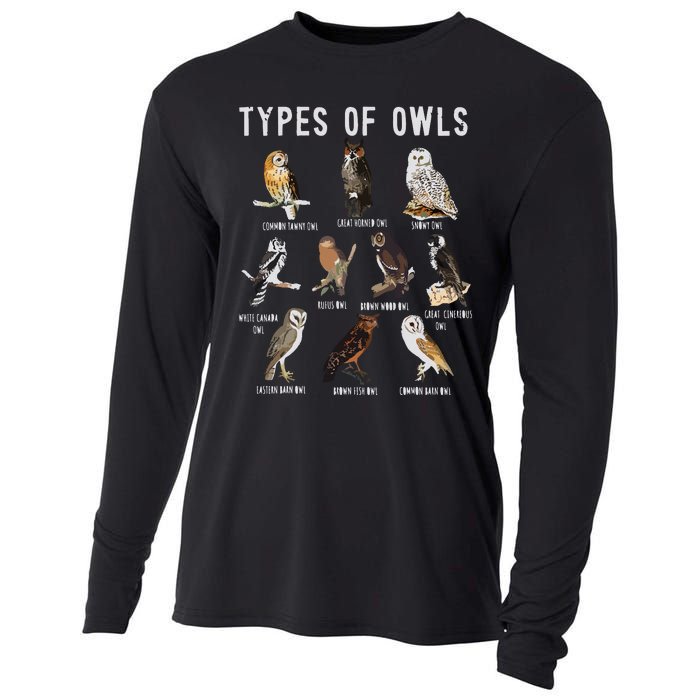 Owl Owl Owl Lover Tee Owl Gift Owl Cooling Performance Long Sleeve Crew