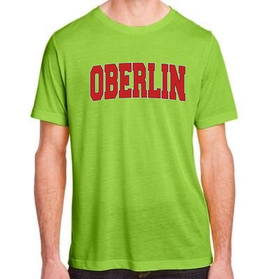 Oberlin Oh Ohio Varsity Style Usa Vintage Sports Gift Adult ChromaSoft Performance T-Shirt