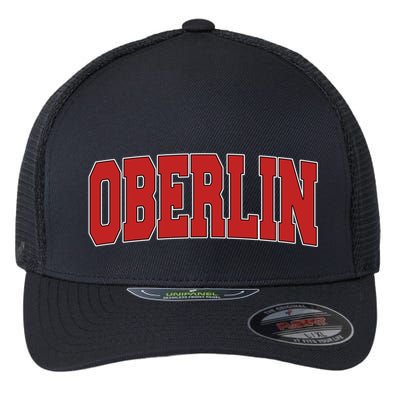 Oberlin Oh Ohio Varsity Style Usa Vintage Sports Gift Flexfit Unipanel Trucker Cap