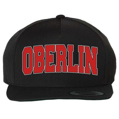 Oberlin Oh Ohio Varsity Style Usa Vintage Sports Gift Wool Snapback Cap