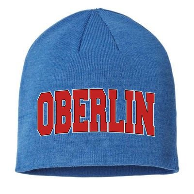 Oberlin Oh Ohio Varsity Style Usa Vintage Sports Gift Sustainable Beanie