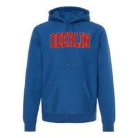 Oberlin Oh Ohio Varsity Style Usa Vintage Sports Gift Premium Hoodie