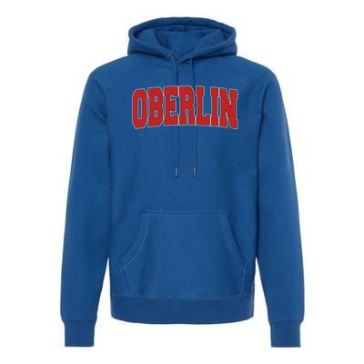 Oberlin Oh Ohio Varsity Style Usa Vintage Sports Gift Premium Hoodie