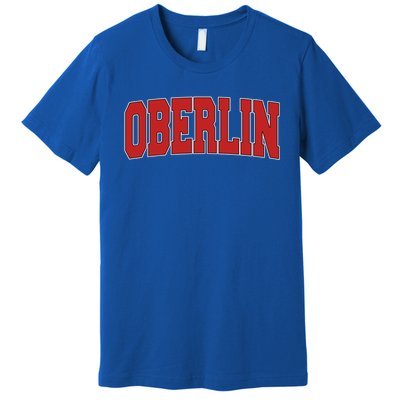 Oberlin Oh Ohio Varsity Style Usa Vintage Sports Gift Premium T-Shirt