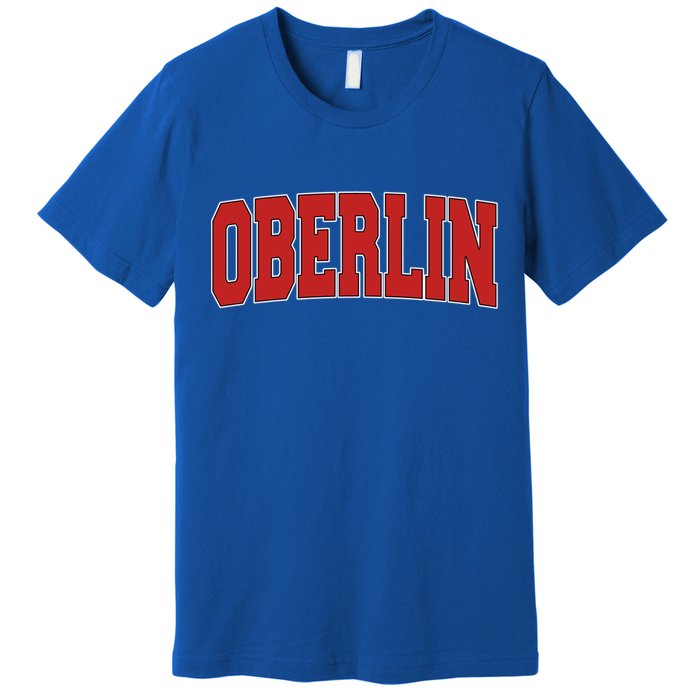 Oberlin Oh Ohio Varsity Style Usa Vintage Sports Gift Premium T-Shirt