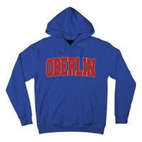 Oberlin Oh Ohio Varsity Style Usa Vintage Sports Gift Tall Hoodie