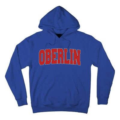 Oberlin Oh Ohio Varsity Style Usa Vintage Sports Gift Tall Hoodie