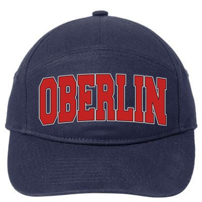 Oberlin Oh Ohio Varsity Style Usa Vintage Sports Gift 7-Panel Snapback Hat