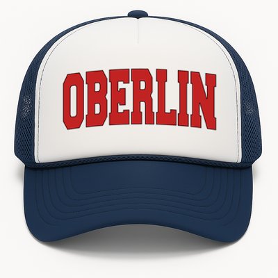 Oberlin Oh Ohio Varsity Style Usa Vintage Sports Gift Trucker Hat