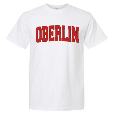 Oberlin Oh Ohio Varsity Style Usa Vintage Sports Gift Garment-Dyed Heavyweight T-Shirt