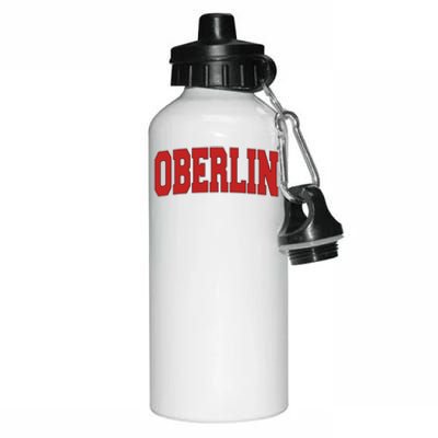 Oberlin Oh Ohio Varsity Style Usa Vintage Sports Gift Aluminum Water Bottle