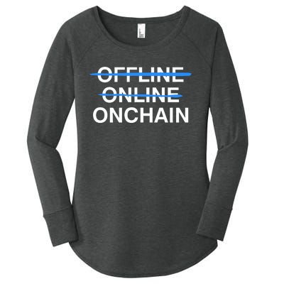 Offline Online Onchain Women's Perfect Tri Tunic Long Sleeve Shirt