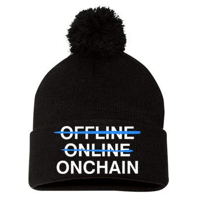 Offline Online Onchain Pom Pom 12in Knit Beanie