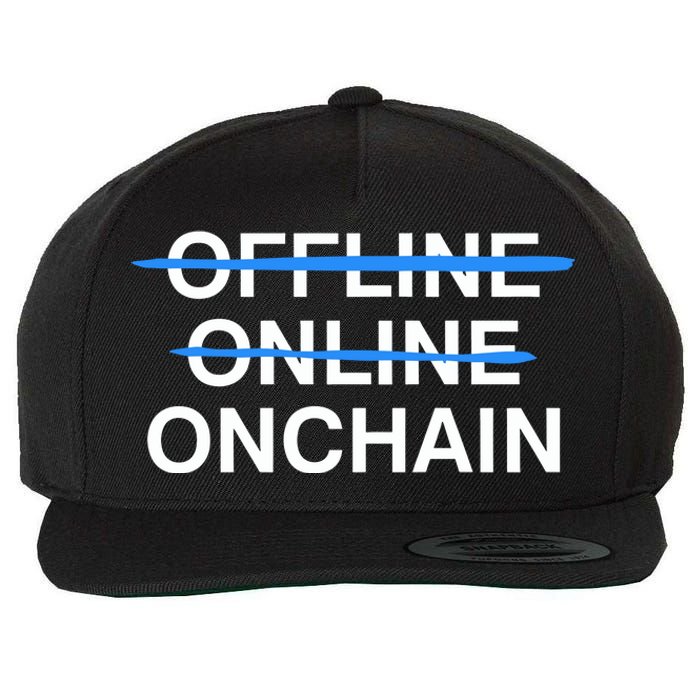 Offline Online Onchain Wool Snapback Cap