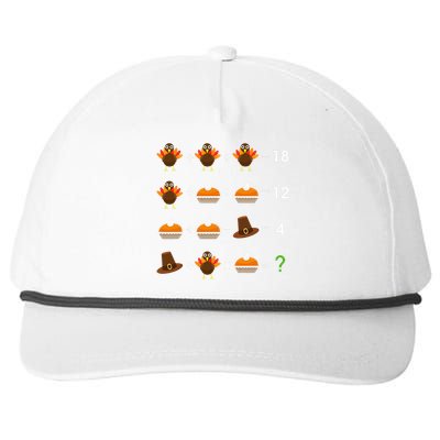 Order Of Operations Thanksgiving Quiz Funny Math Teacher Snapback Five-Panel Rope Hat