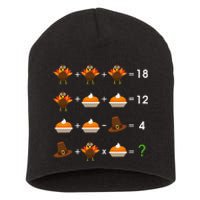 Order Of Operations Thanksgiving Quiz Funny Math Teacher Short Acrylic Beanie