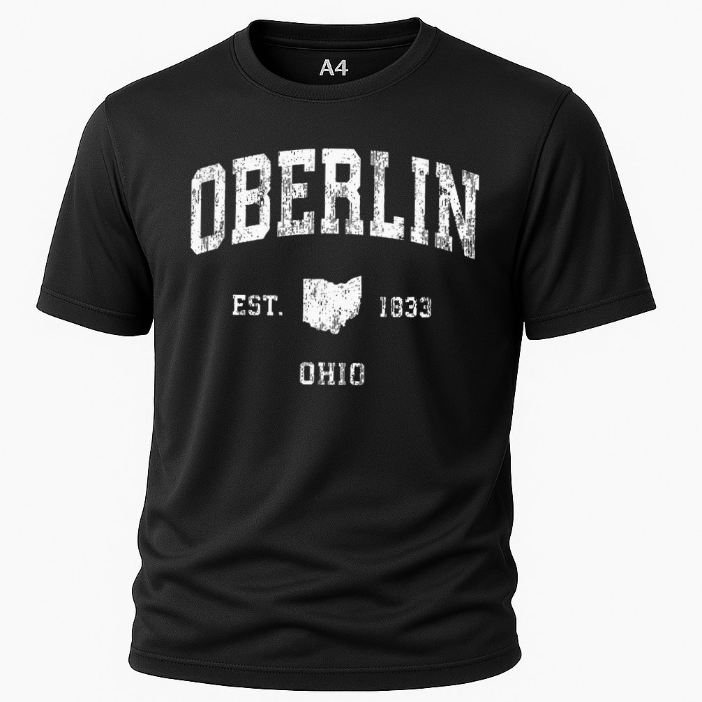 Oberlin Ohio OH Vintage Athletic Sports Design Performance Shirt