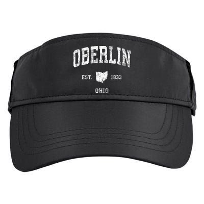 Oberlin Ohio OH Vintage Athletic Sports Design Adult Drive Performance Visor