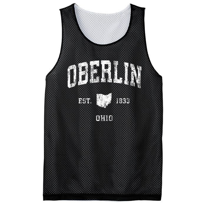 Oberlin Ohio OH Vintage Athletic Sports Design Mesh Reversible Basketball Jersey Tank