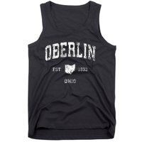 Oberlin Ohio OH Vintage Athletic Sports Design Tank Top