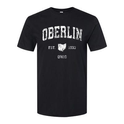 Oberlin Ohio OH Vintage Athletic Sports Design Softstyle CVC T-Shirt