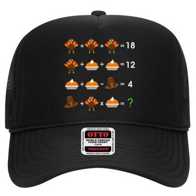 Order Of Operations Thanksgiving Quiz Funny Math Teacher High Crown Mesh Back Trucker Hat