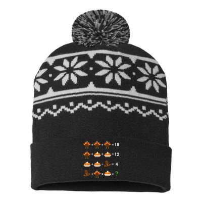 Order Of Operations Thanksgiving Quiz Funny Math Teacher USA-Made Snowflake Beanie