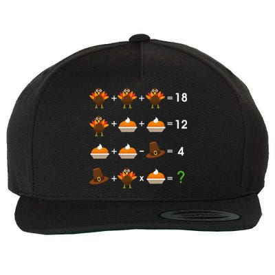 Order Of Operations Thanksgiving Quiz Funny Math Teacher Wool Snapback Cap