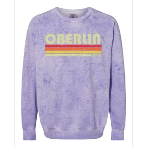 Oberlin Oh Ohio Funny City Home Roots Gift Retro 70s 80s Colorblast Crewneck Sweatshirt