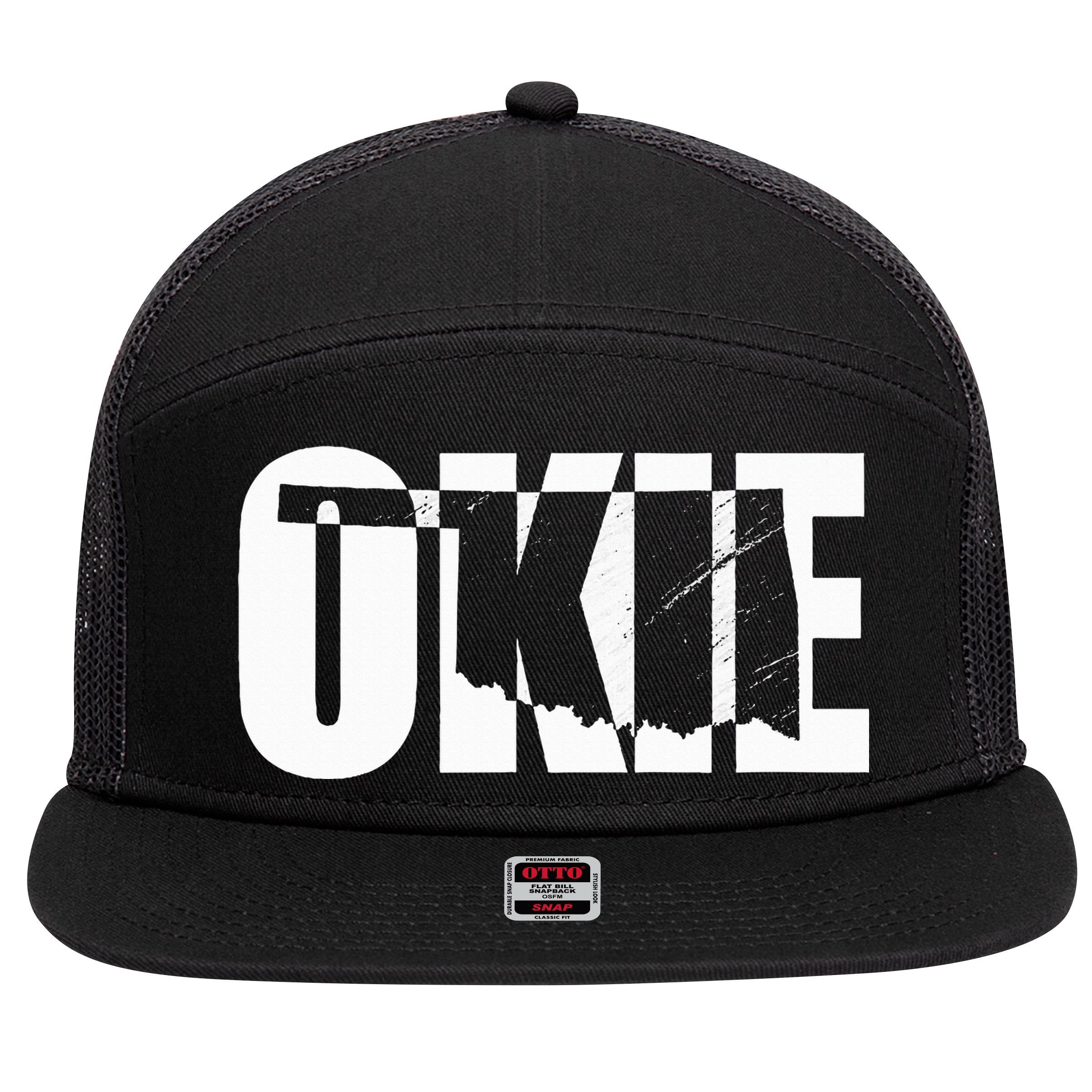 Okie Oklahoma Proud 7 Panel Mesh Trucker Snapback Hat