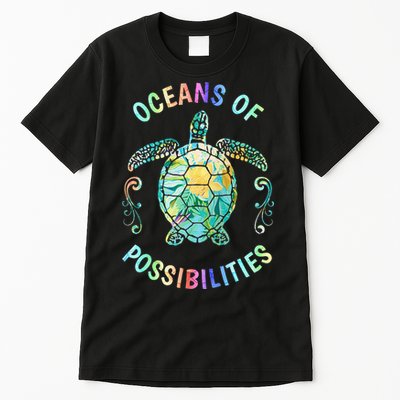 Oceans of Possibilities Summer Reading 2022 Librarian Whale Tall T-Shirt