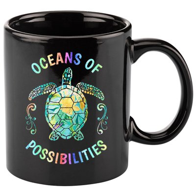 Oceans of Possibilities Summer Reading 2022 Librarian Whale 11oz C Handle Ceramic Mug